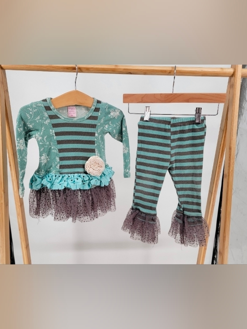 Giggle Moon Cottage Core Boutique Two Piece Set Outfit 18M